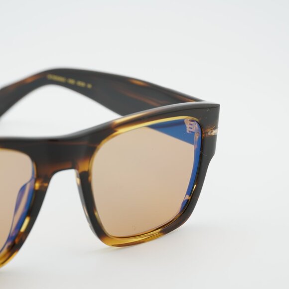 David Beckham DB 7000/S BOLD 0KVI Z0 Sunglasses Brown Square Frame, Blue Lenses - Picture 8 of 11